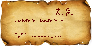 Kuchár Honória névjegykártya